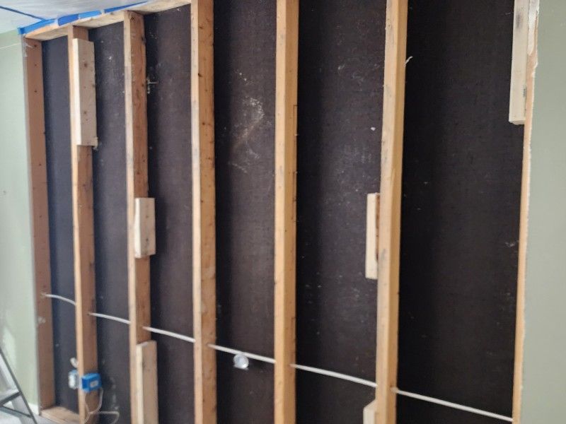 Drywall demolition water damage