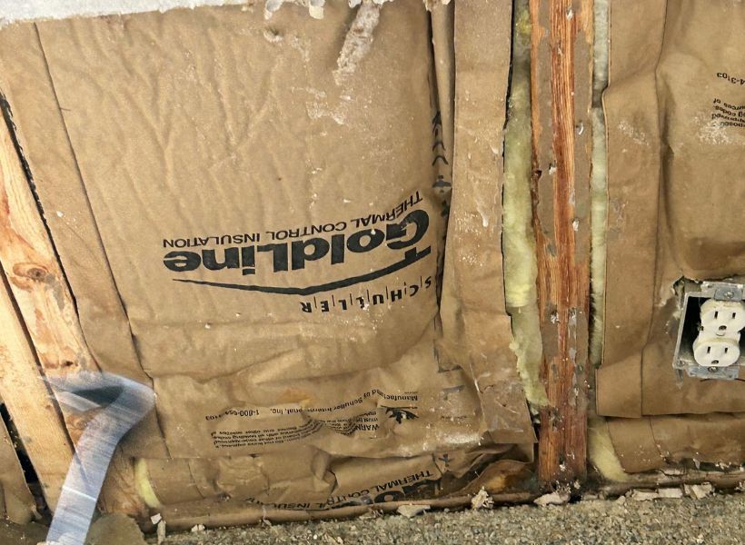 drywall removal in the bedroom