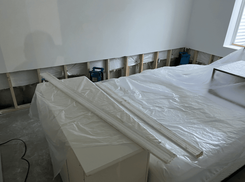 drywall water damage cleanup