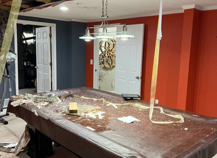 game room damage