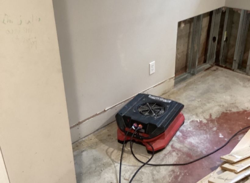 water mitigation - drying process 2