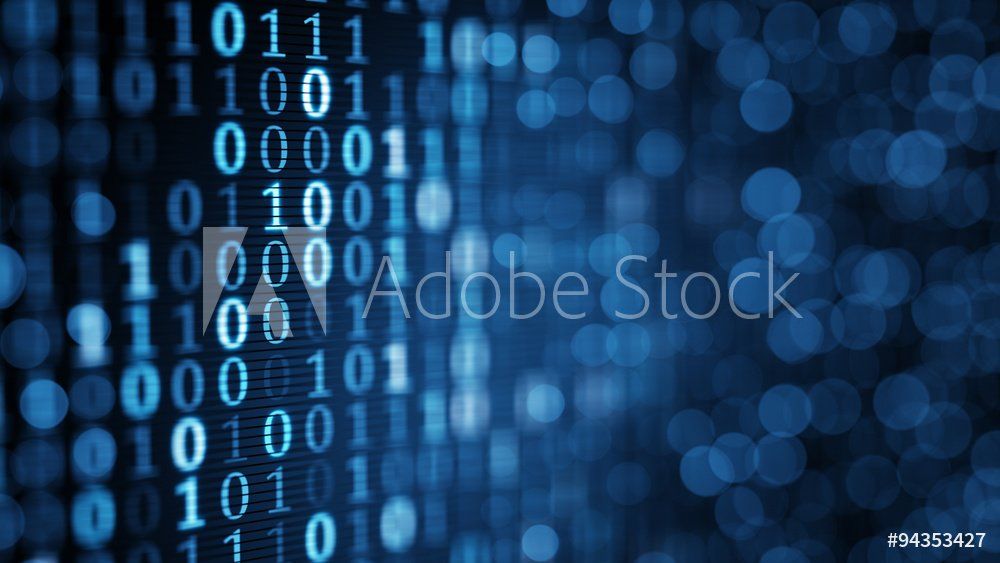 A blue background with a lot of numbers on it