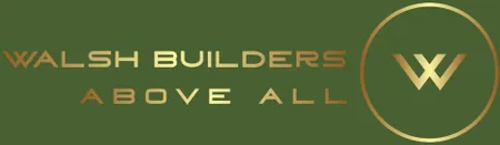 Gold text on a green background: