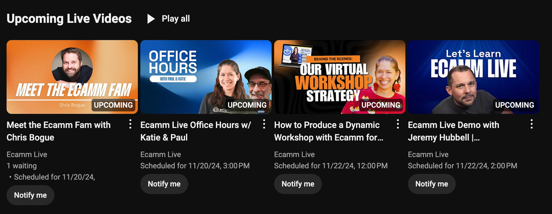 Youtube section image screenshot