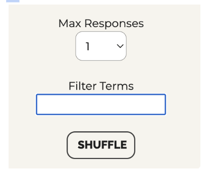 Winner list tool  with max response and filter term -Stampede Social