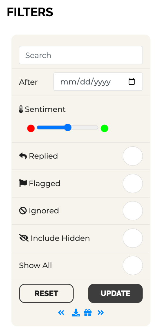 Sentiment Settings on Stampede Social Dashboard