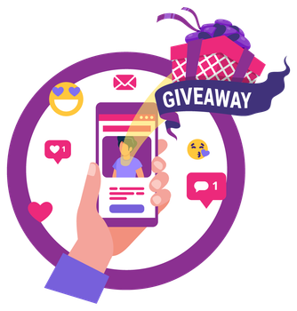 Run giveaways in a
flash—anywhere, anytime
Boost engagement and fire up your
top fans with giveaways on Instagram
or at live events.