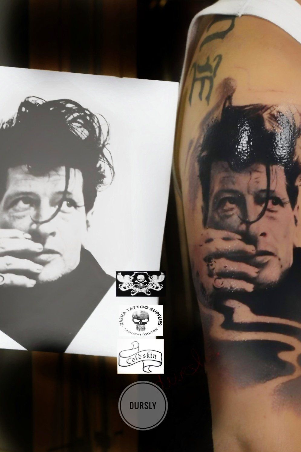 herman brood black and grey portrait