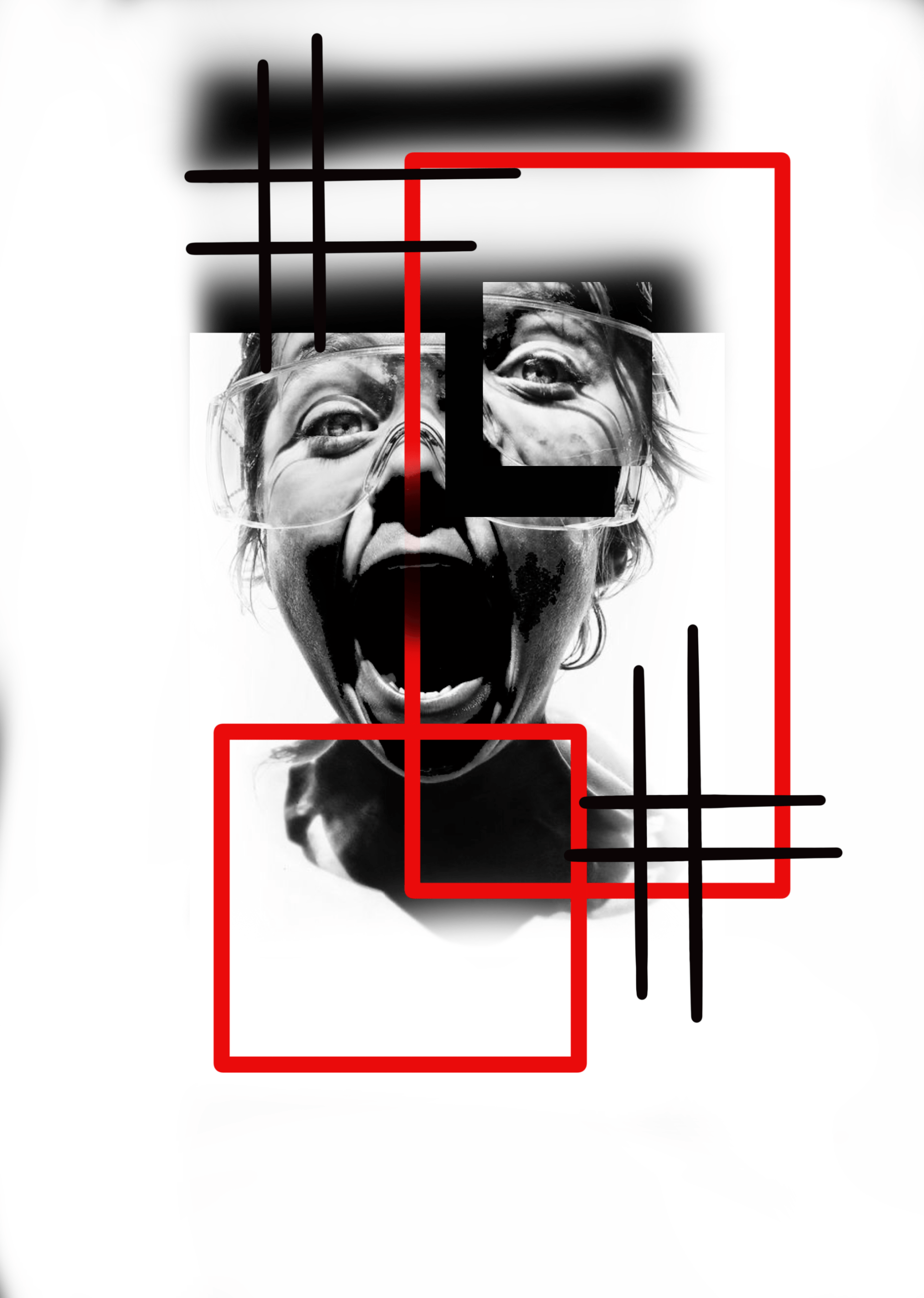 Streaming Woman abstract line work