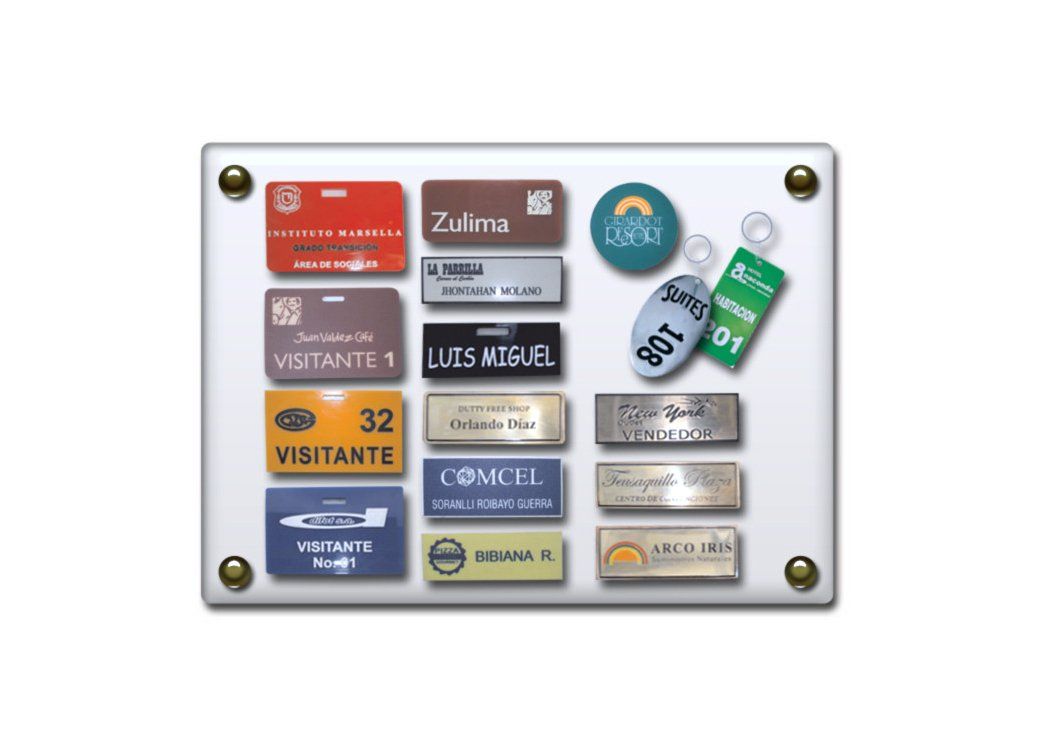 Relieves Rop - Escarapelas y fichas para visitantes