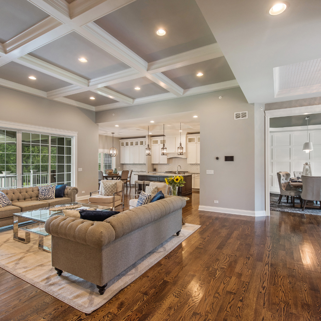 Home interior with an open concept highlighting the living space