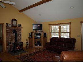The living room in a ranch house