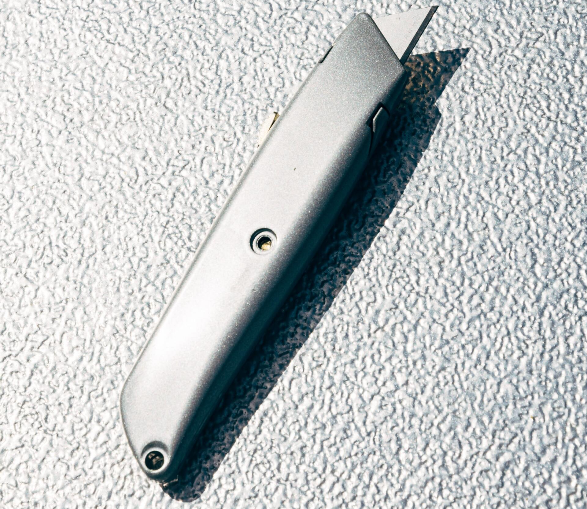silver utility knife