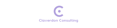 A purple logo for a company called cloverdon consulting