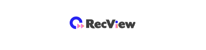 The recview logo is blue and red on a white background.