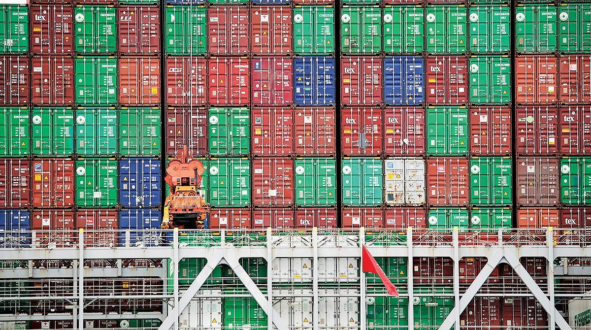 Containers at the Port of Los Angeles. (Marcio Jose Sanchez/Associated Press)