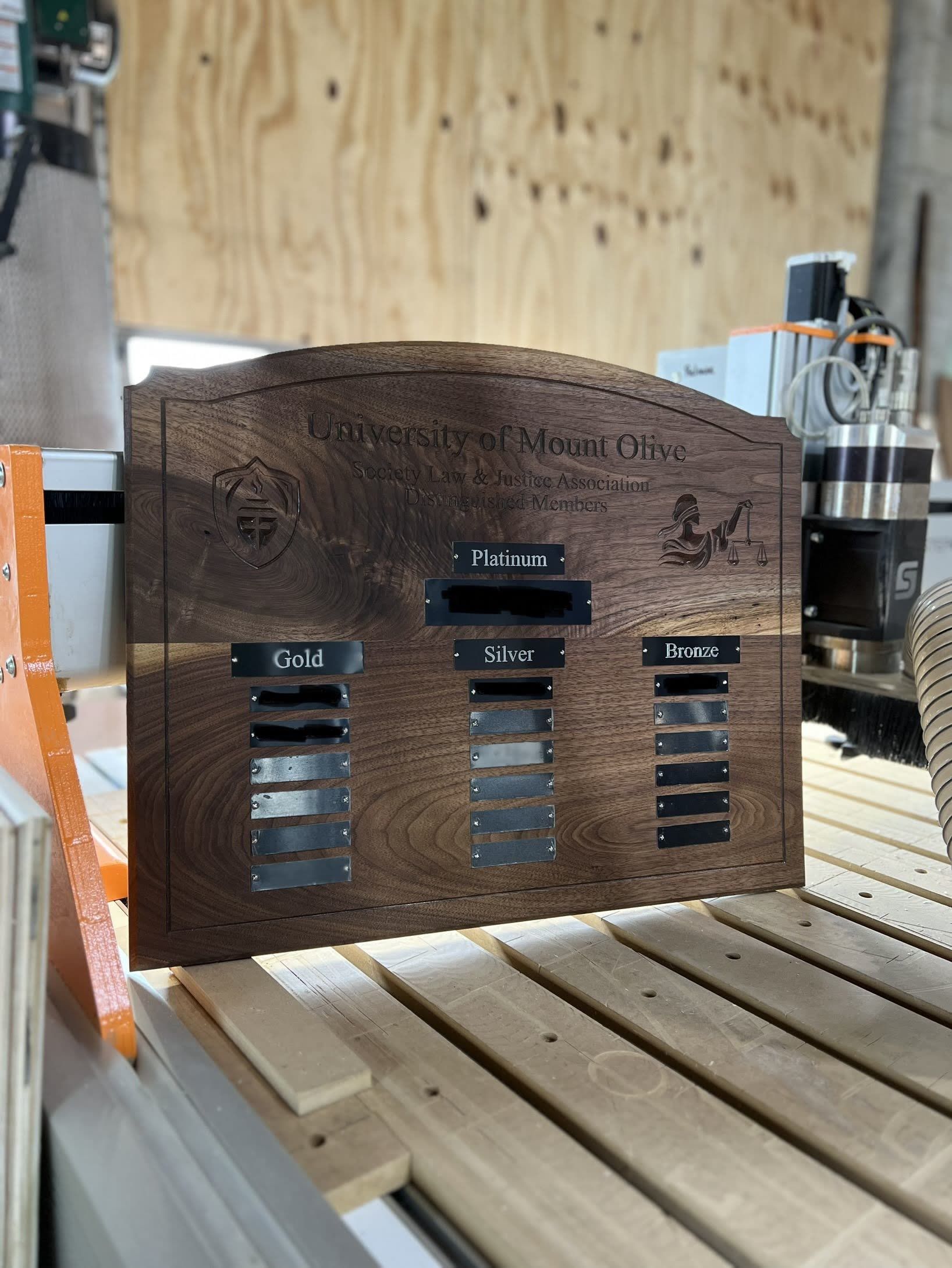A wooden box is sitting on top of a wooden table.