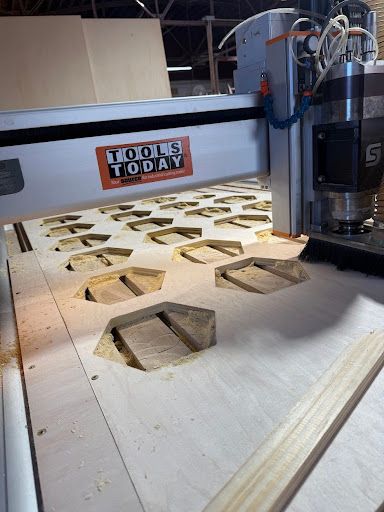 Laser Cutter with hexagon shapes