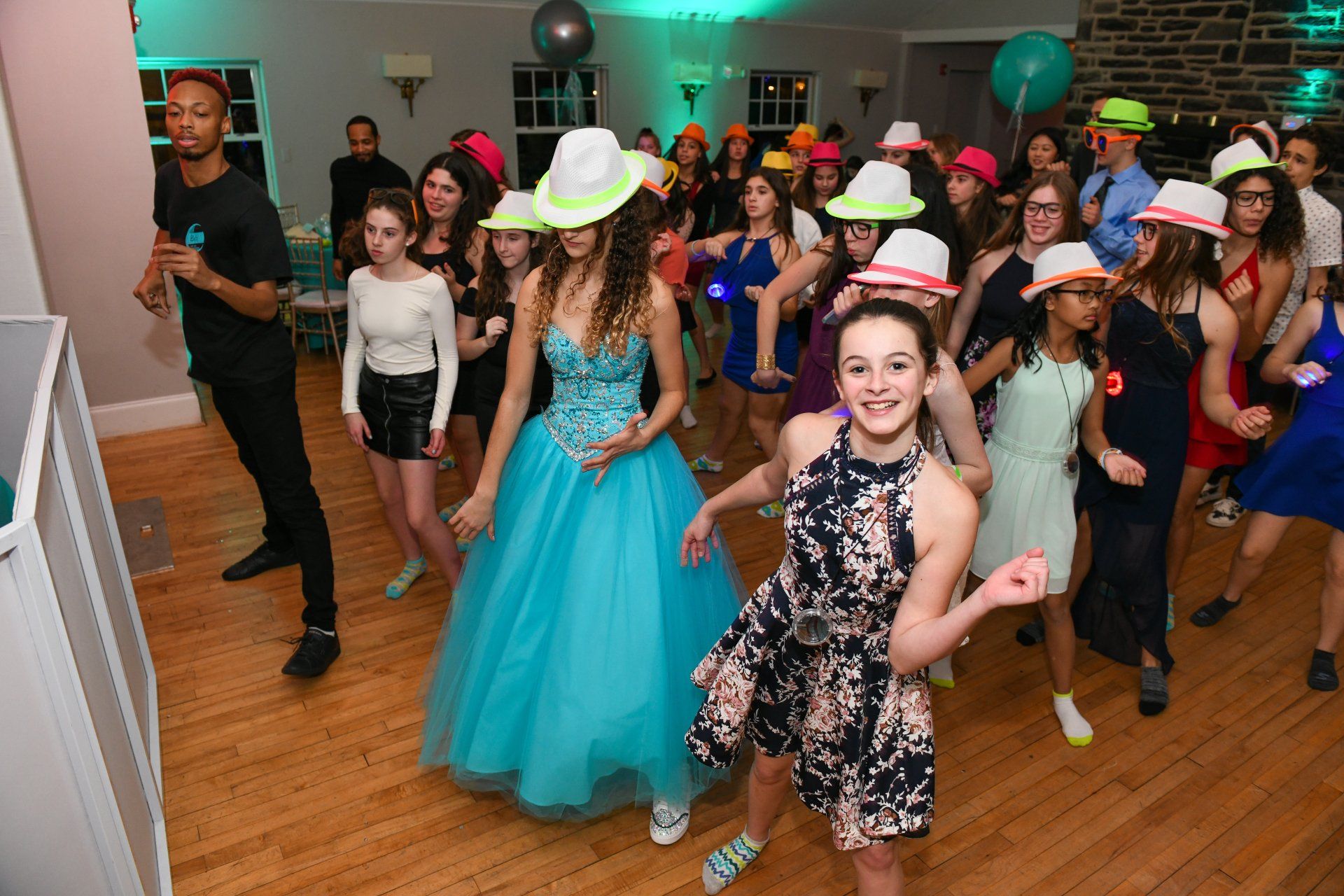 Bat Mitzvah party with everyone on dance floor