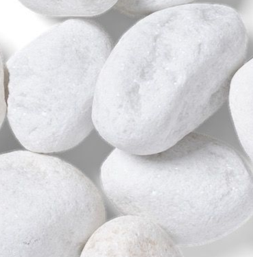 White, smooth river rocks.