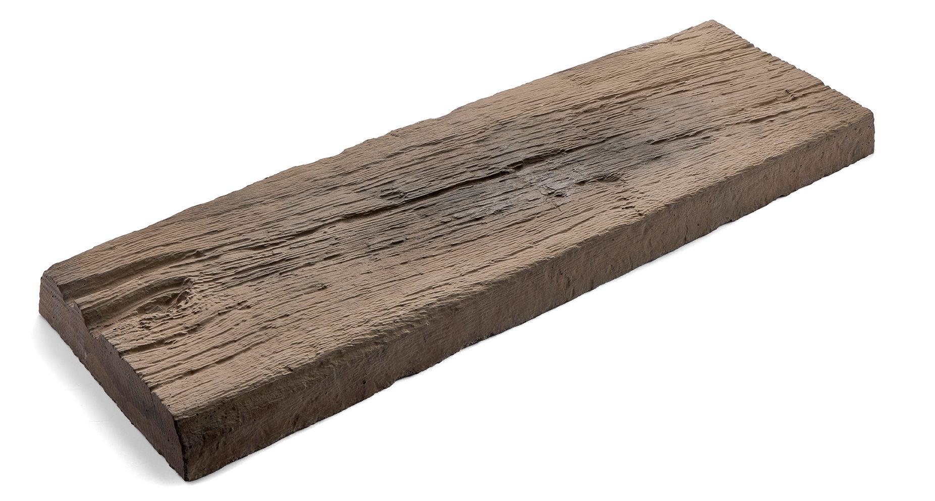 Brown, textured rectangular wooden plank.