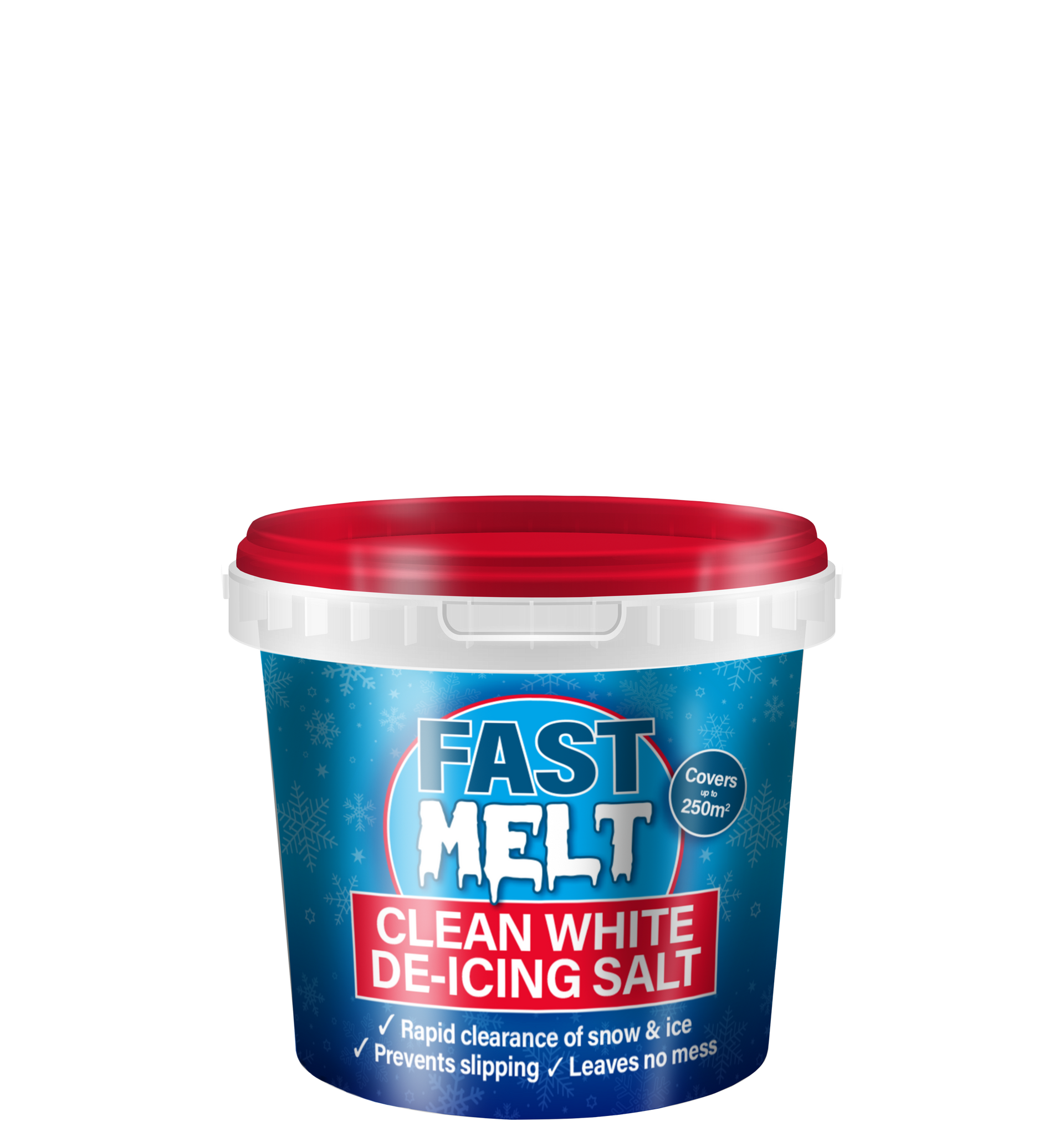 A blue and white bucket of 