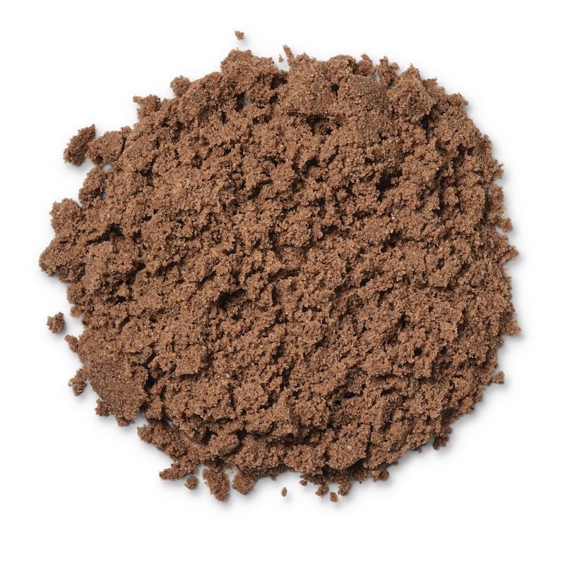 Pile of fine, brown, granular substance.