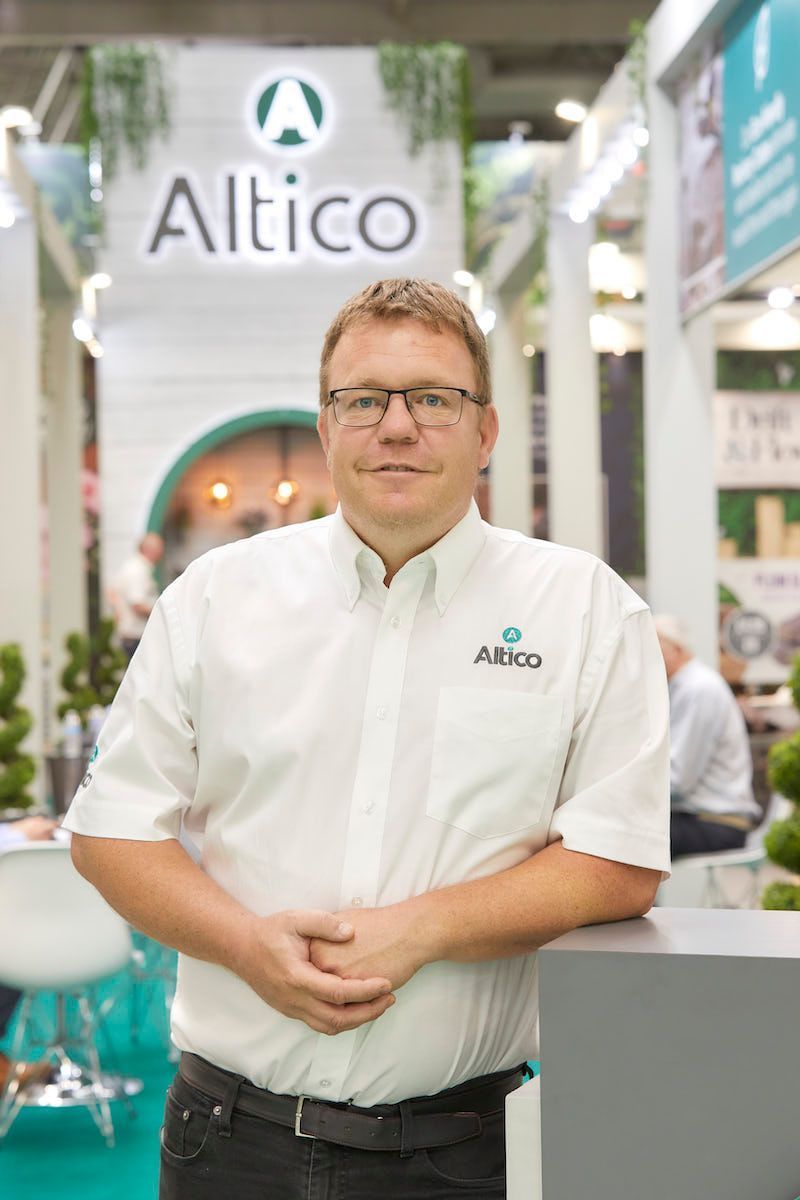 Man in white shirt with 