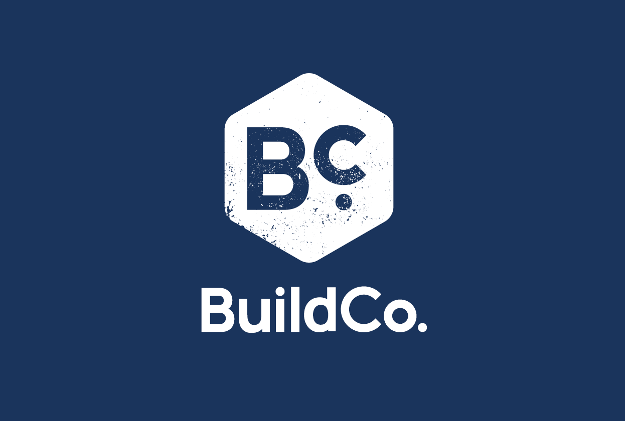 BuildCo. logo, white letters 