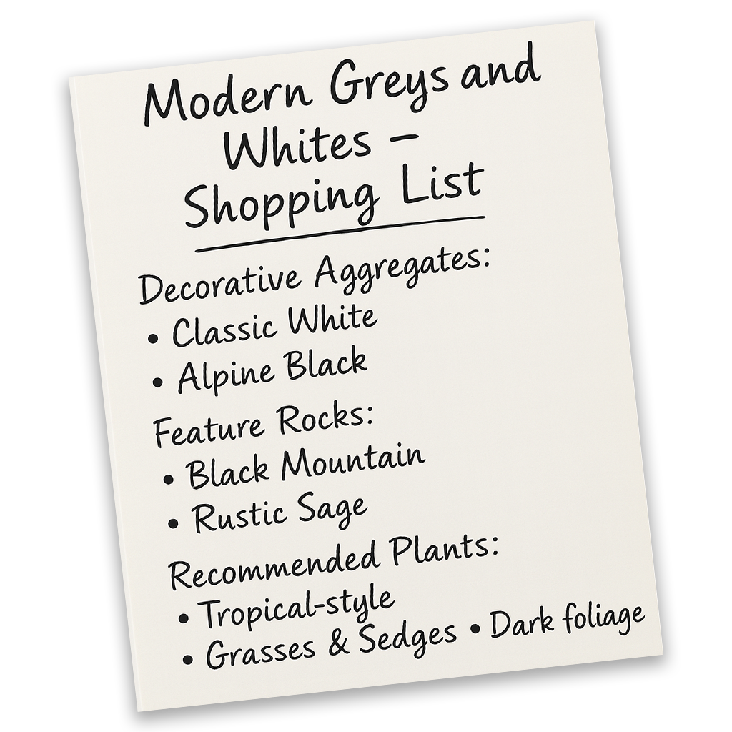 Shopping list titled 