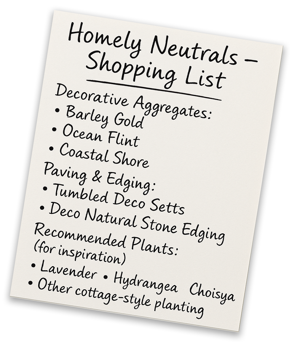 Shopping list titled 