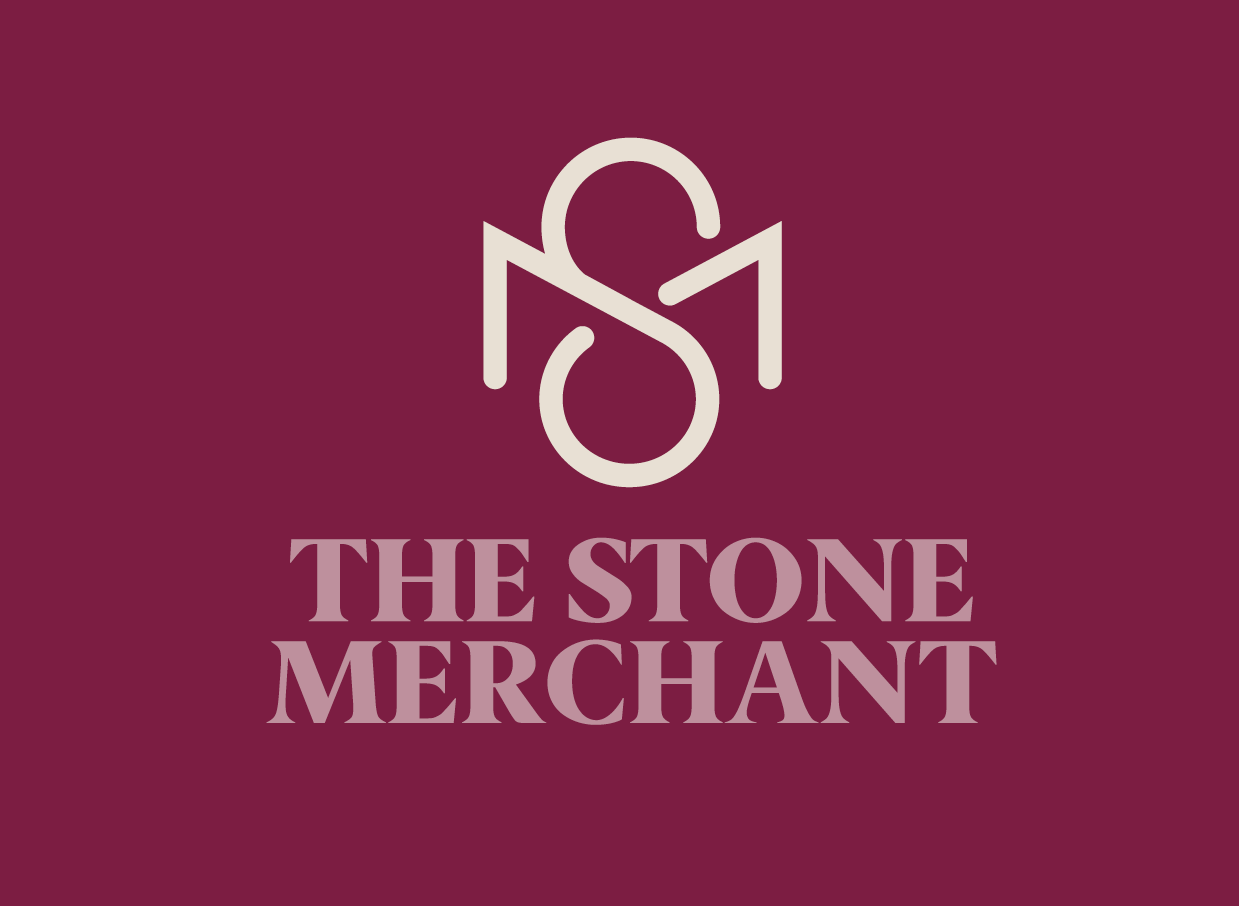 Logo for The Stone Merchant: White 