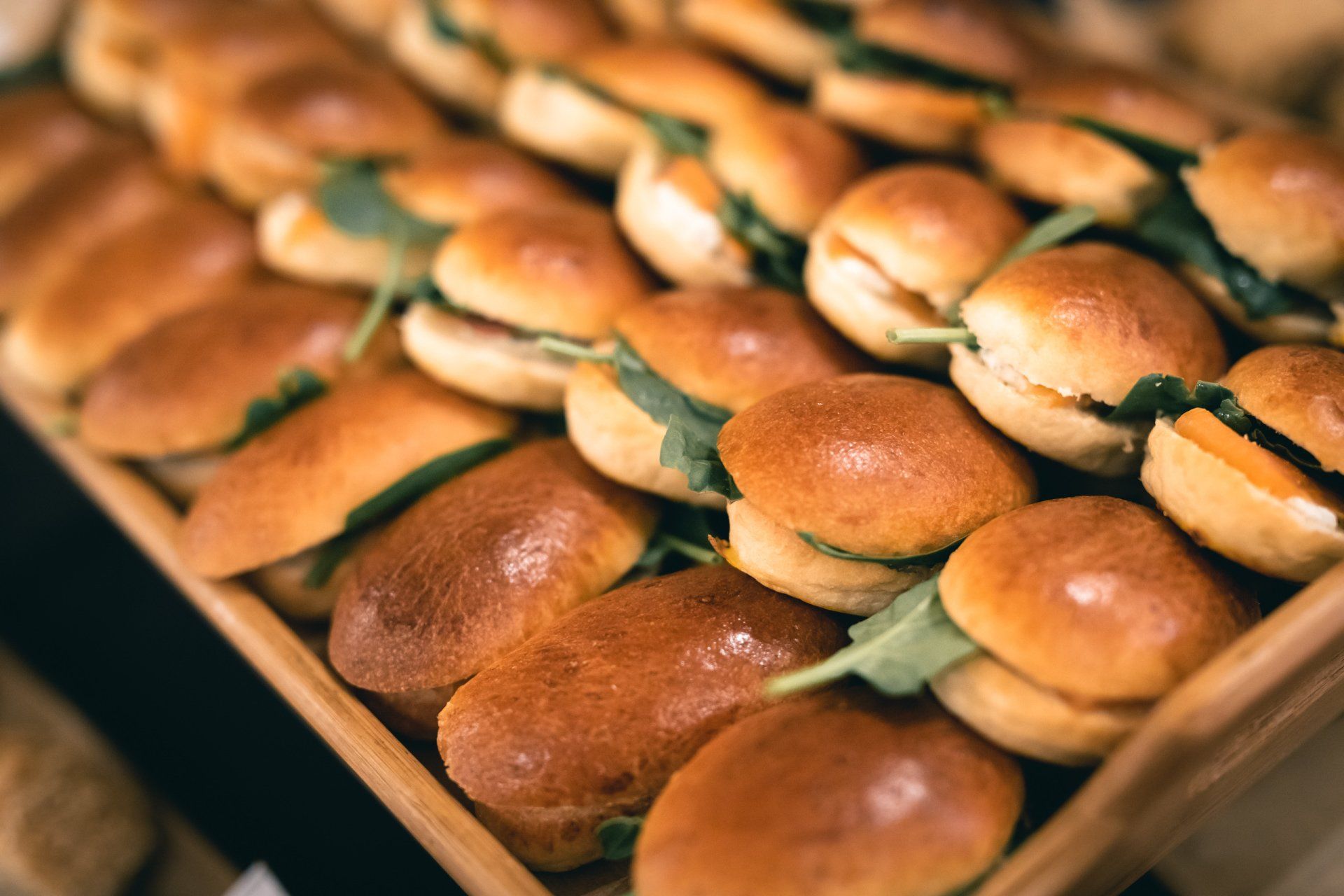 Petit sandwich en cas lors d'une conférence d'entreprise - catering réalisé par Biorganic 
