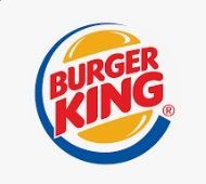 Um logotipo do Burger King em um fundo branco.