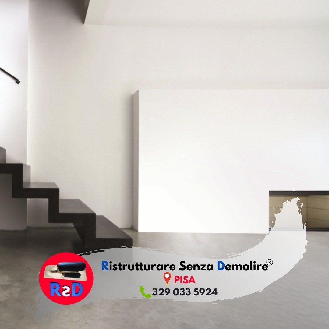 pavimento microcemento e parete resina