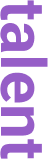 A purple letter t is on a white background.