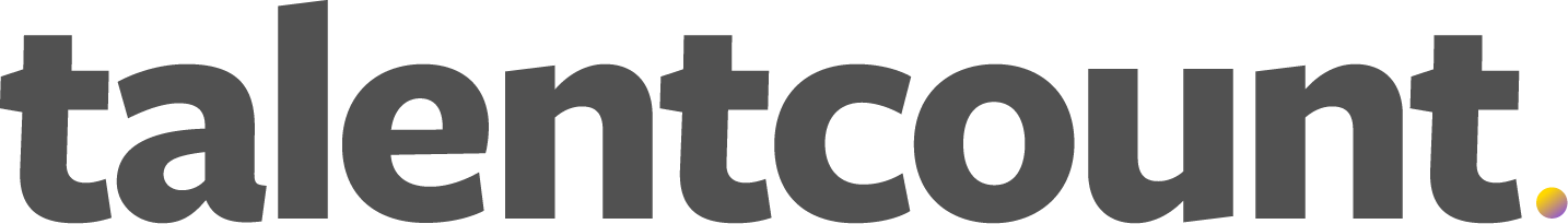A logo for a company called talentcount.