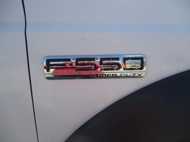 A close up of a ford f550 super duty emblem