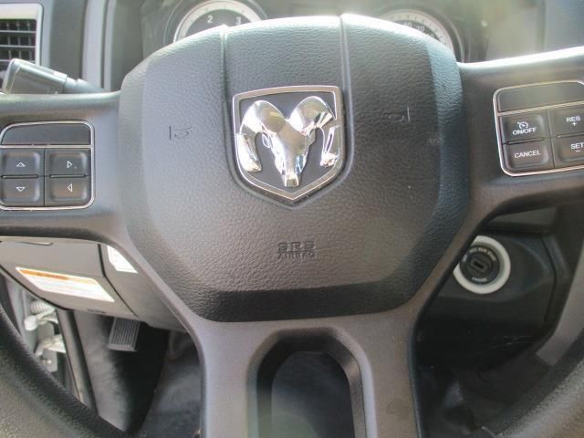 A close up of a dodge ram steering wheel