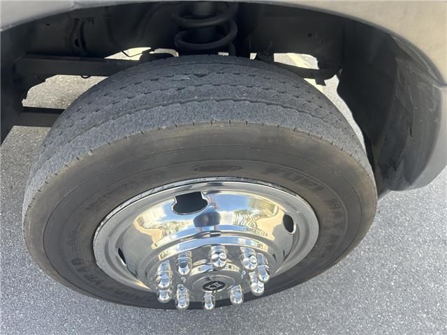 A close up of a tire on a truck