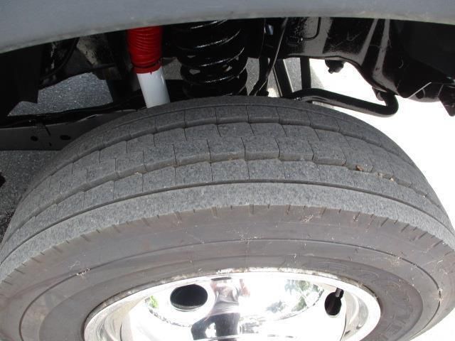 A close up of a tire on a truck