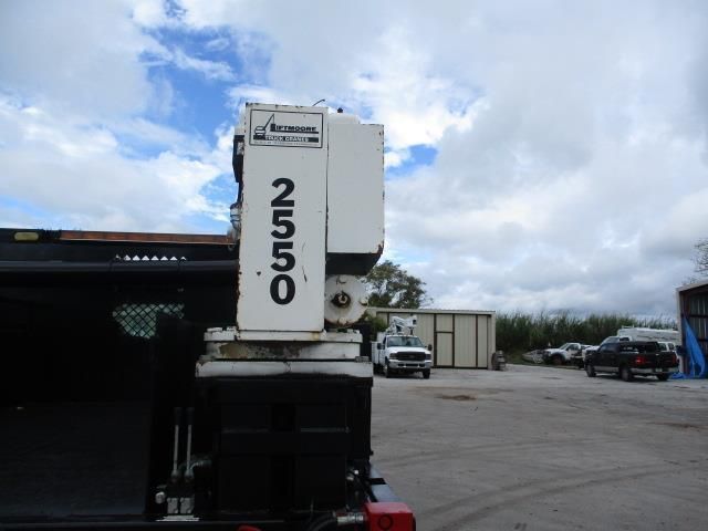 A white truck with the number 2550 on the side