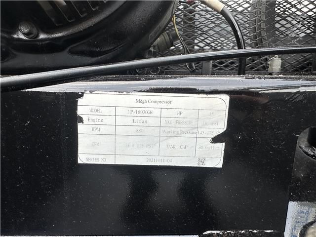 A black item with a white label on it