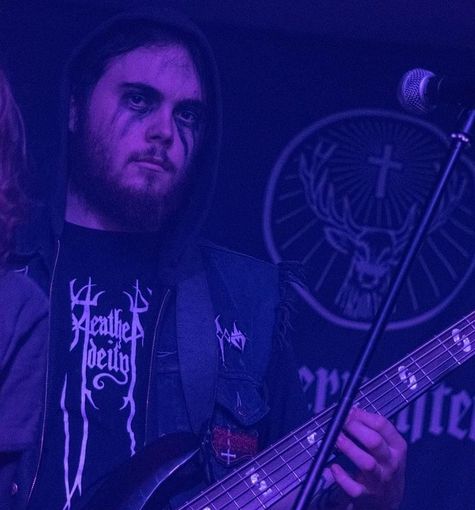 Tristan with the Botswana Death Metal band Overthrust. Thristan in the the center right of the image.