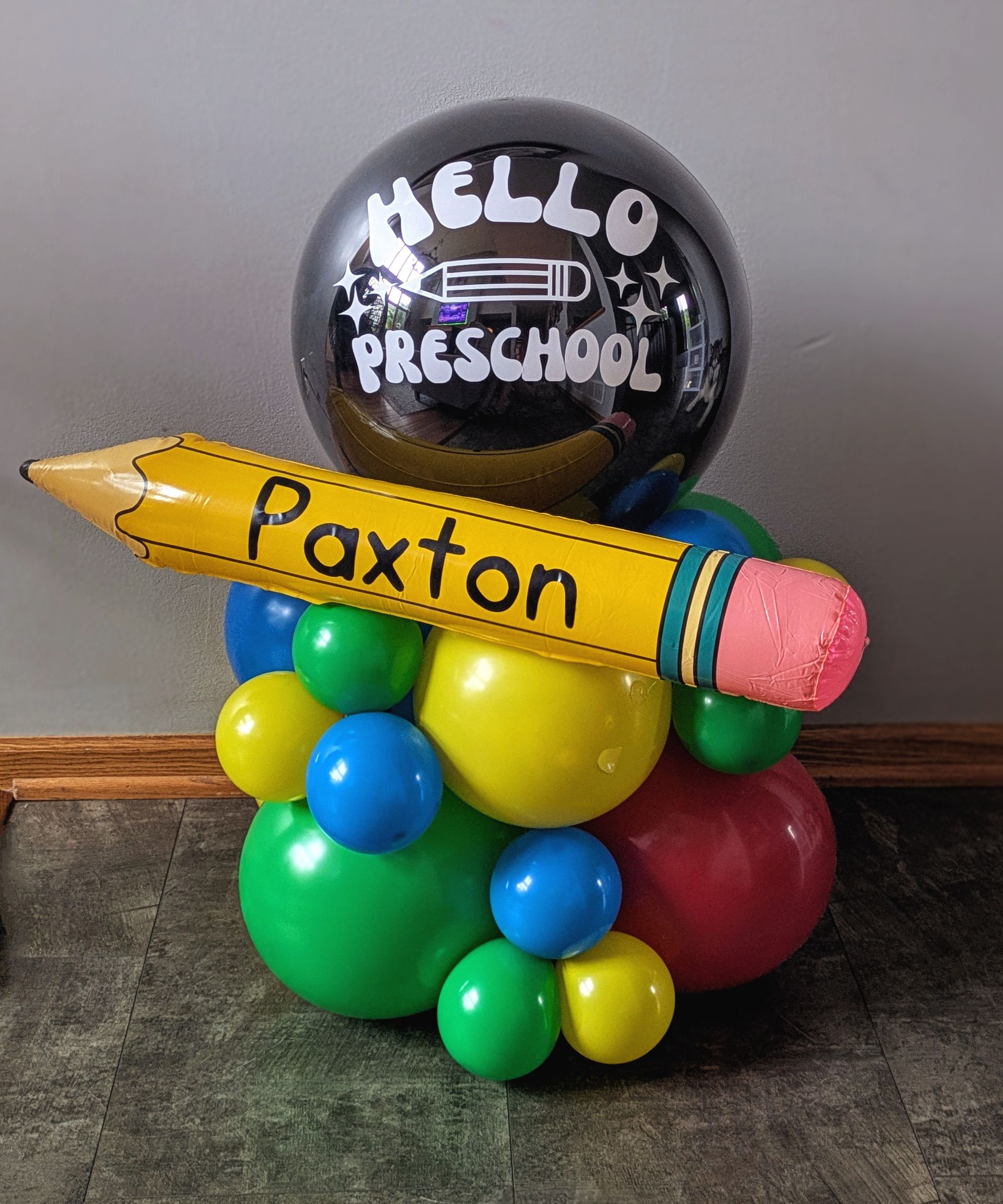 Balloon arrangement for a preschooler 