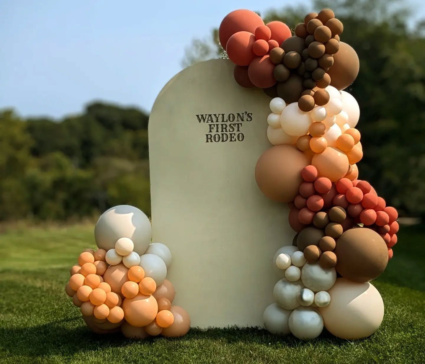 First rodeo balloon wall