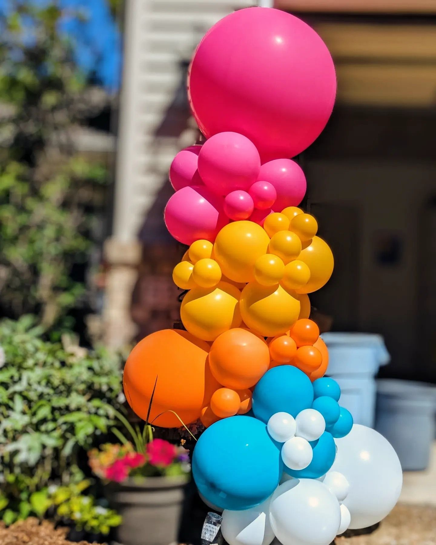 Colorful balloon column 
