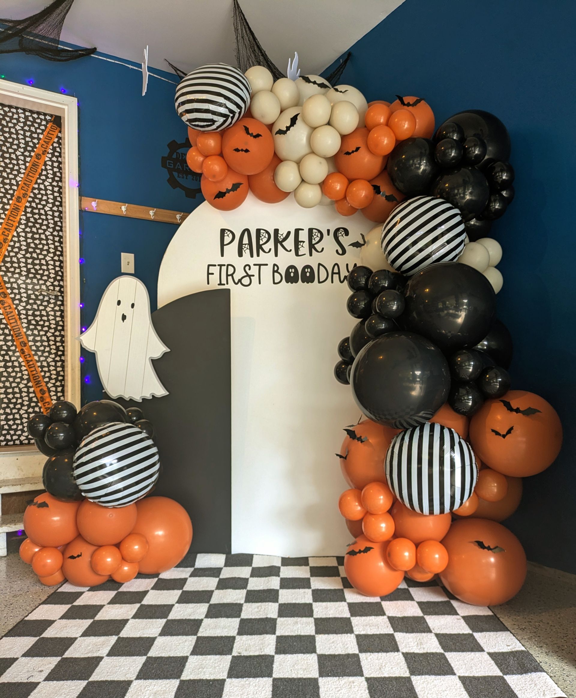 A Halloween-themed first birthday celebration. 