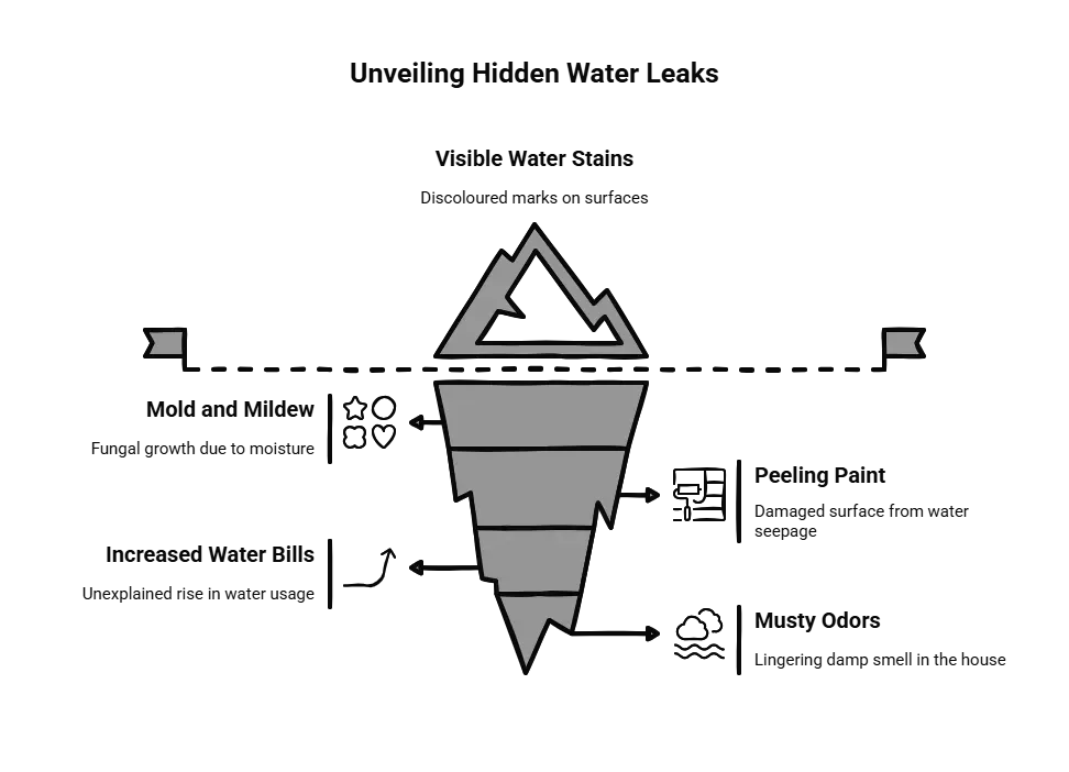 Infographic showing an iceberg with
