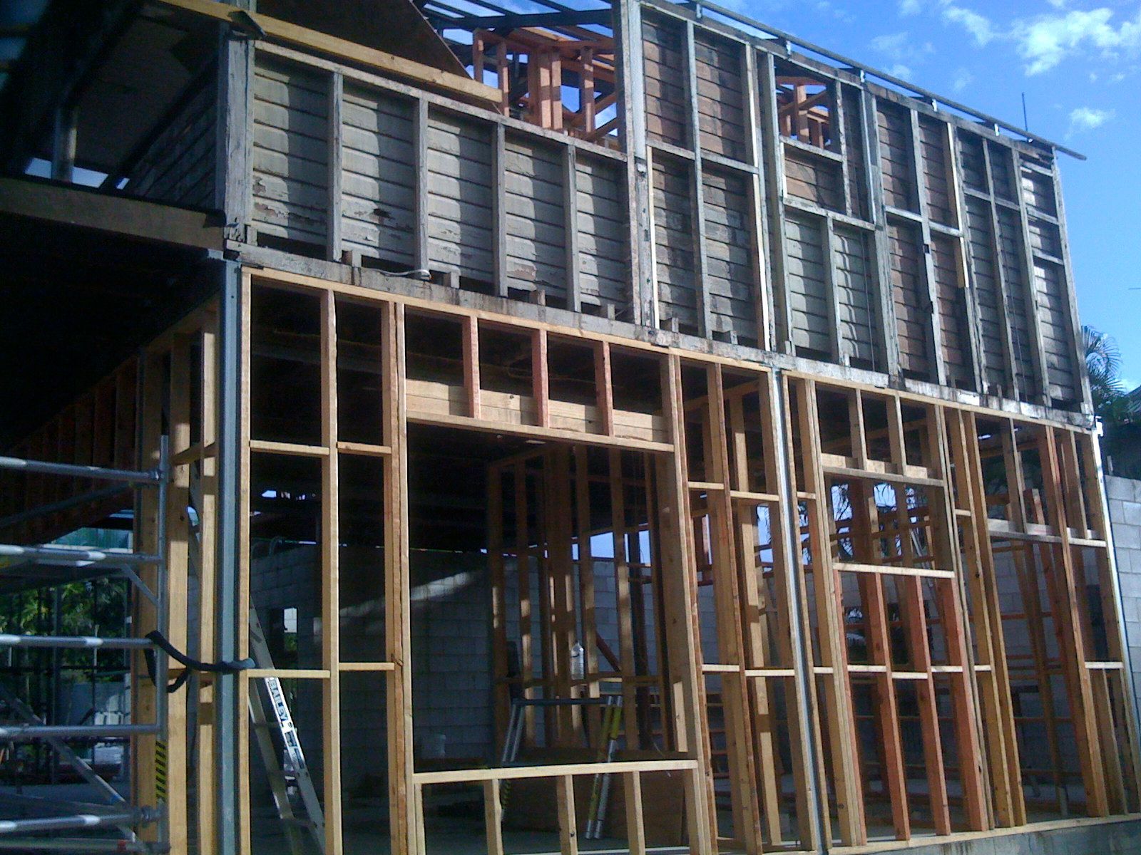 Partially Framed Two Story House Under Construction — SS Building Services in Townsville, QLD